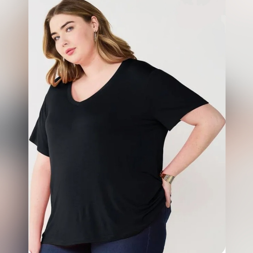 Nine West Black Soft Spun Tee